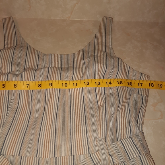 Mittoshop Gray Striped Wide Leg Jumpsuit - Picture 2 of 14